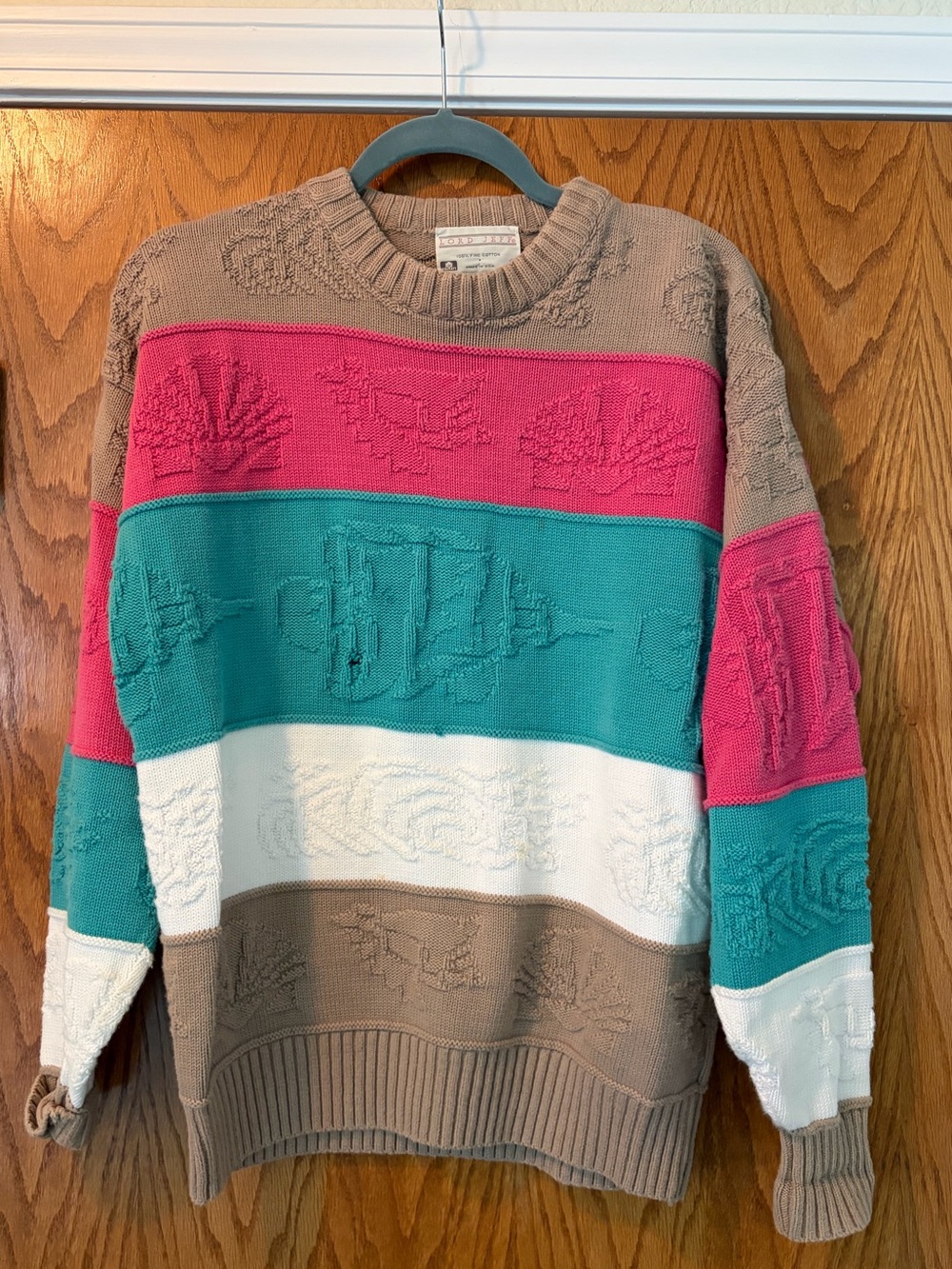 Vintage lord Jeff tropical sweater *flaws*